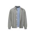 Long Sleeve  Front Placket  Loose Fit  Knit Cardigan Sweater