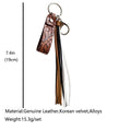 European and American Keyring Retro Embossed Brown Cow Leather...
