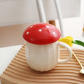 Creative Mushroom Mug  With Lid Coffee Mug Drinking Water Ceramic Mug