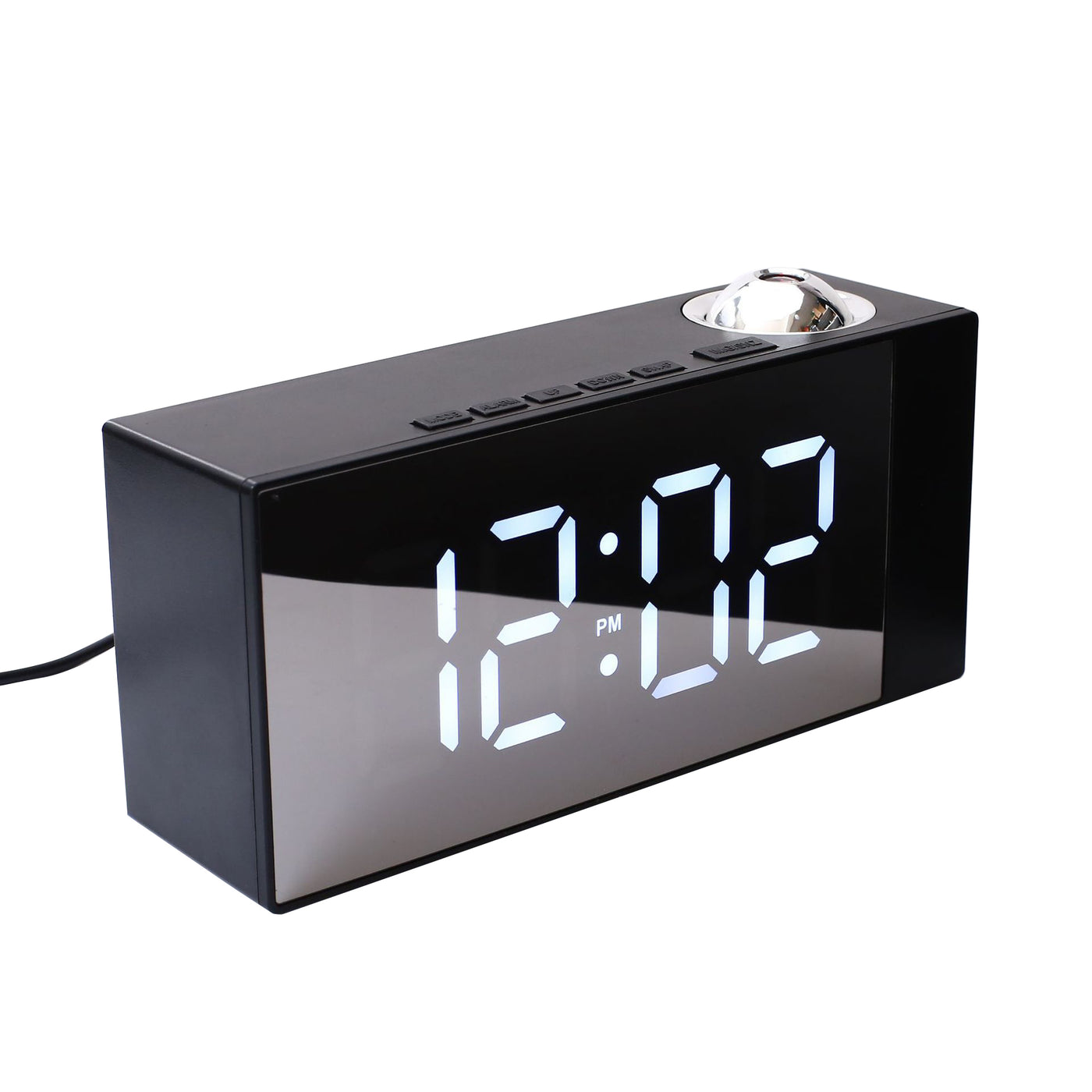 Mirror LED projection clock Multifunctional clock Bedhead plug in clock