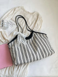 Striped Canvas Tote