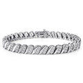 Spring Hook Cuban Chain Bracelet Copper Gold Plated Zircon...