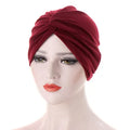 Muslim Women Stretch Cotton Striped Beanie Turban Chemo Hat...