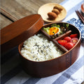 Japanese Creative Wooden Lunch Box Divided Lunch Box Student...