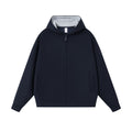 Color blocked zipper cardigan jacket