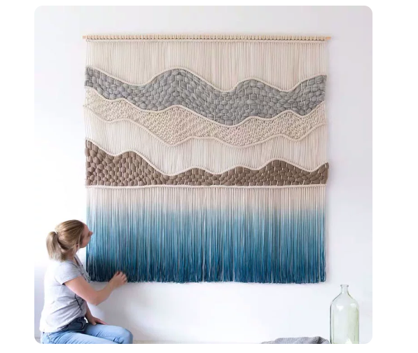 Gradient dyeing oversized tapestry bedroom living room bedside B&B soft hand tapestry decoration