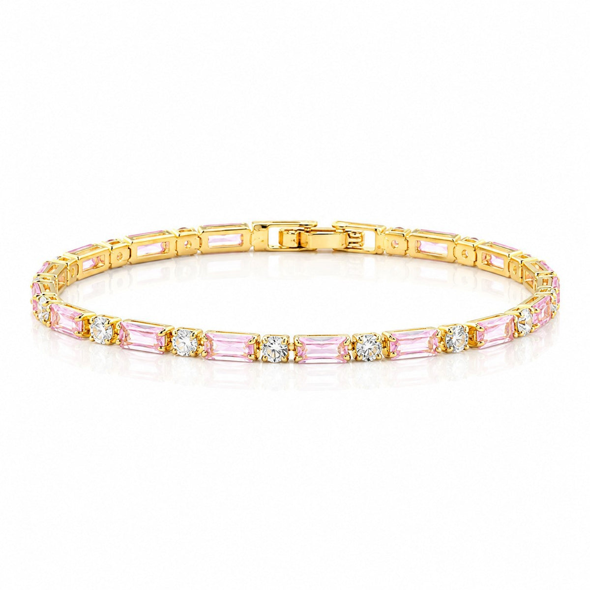Hip Hop Tennis Zircon Chain Bracelet for Men and Women, Simple Fashion Jewelry