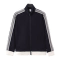 Collision ribbon zipper jacket for men