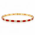 Hip Hop Tennis Zircon Chain Bracelet for Men and Women