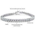 Copper Zirconia Tennis Bracelet with Design