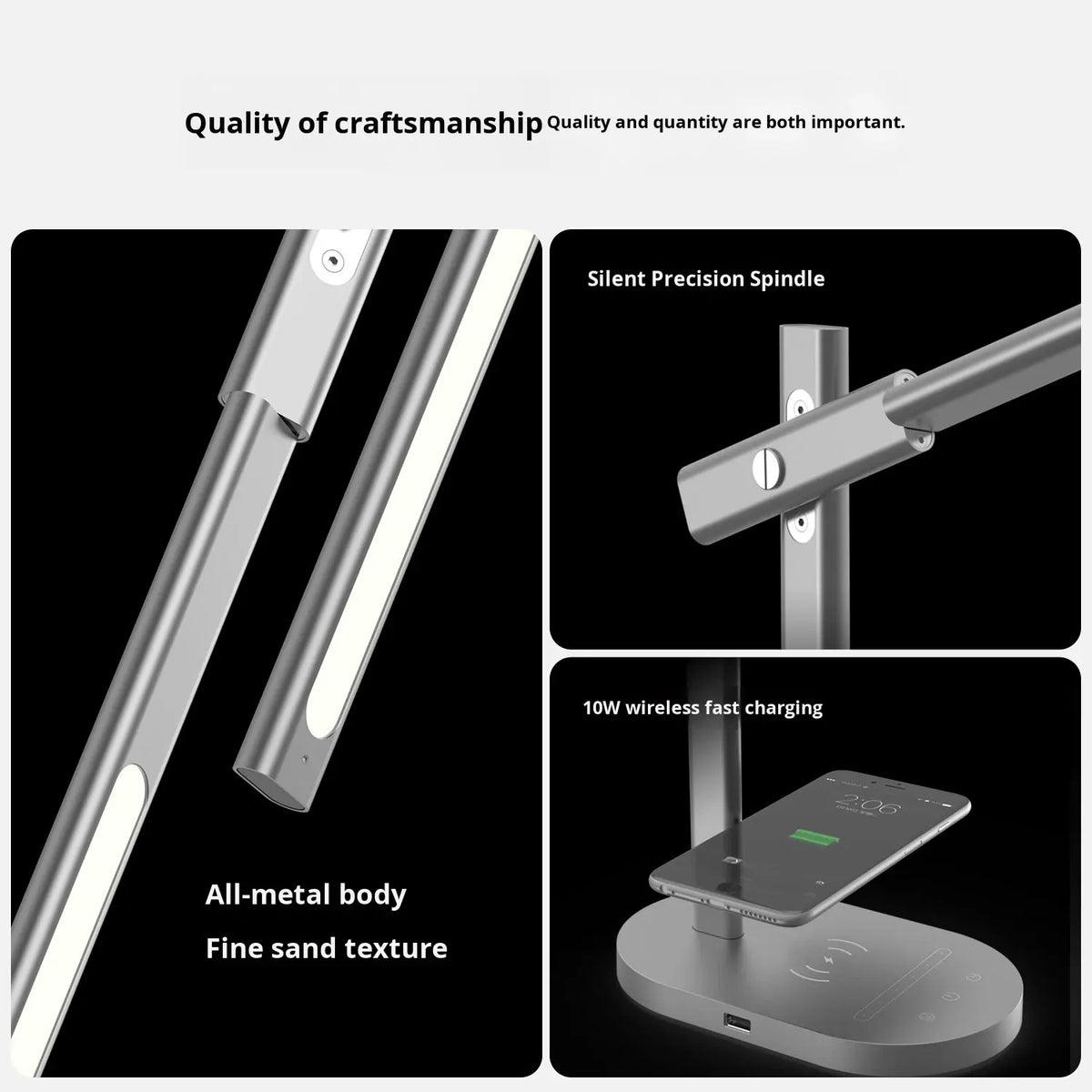 Learning rechargeable desk lamp desktop learning wireless charging desk lamp