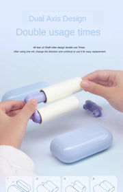 Portable Pet Hair Remover With Lid Reusable, Palm-Sized Lint Roller Pocket-Sized Travel Essential For Removing Cat And Dog Hair