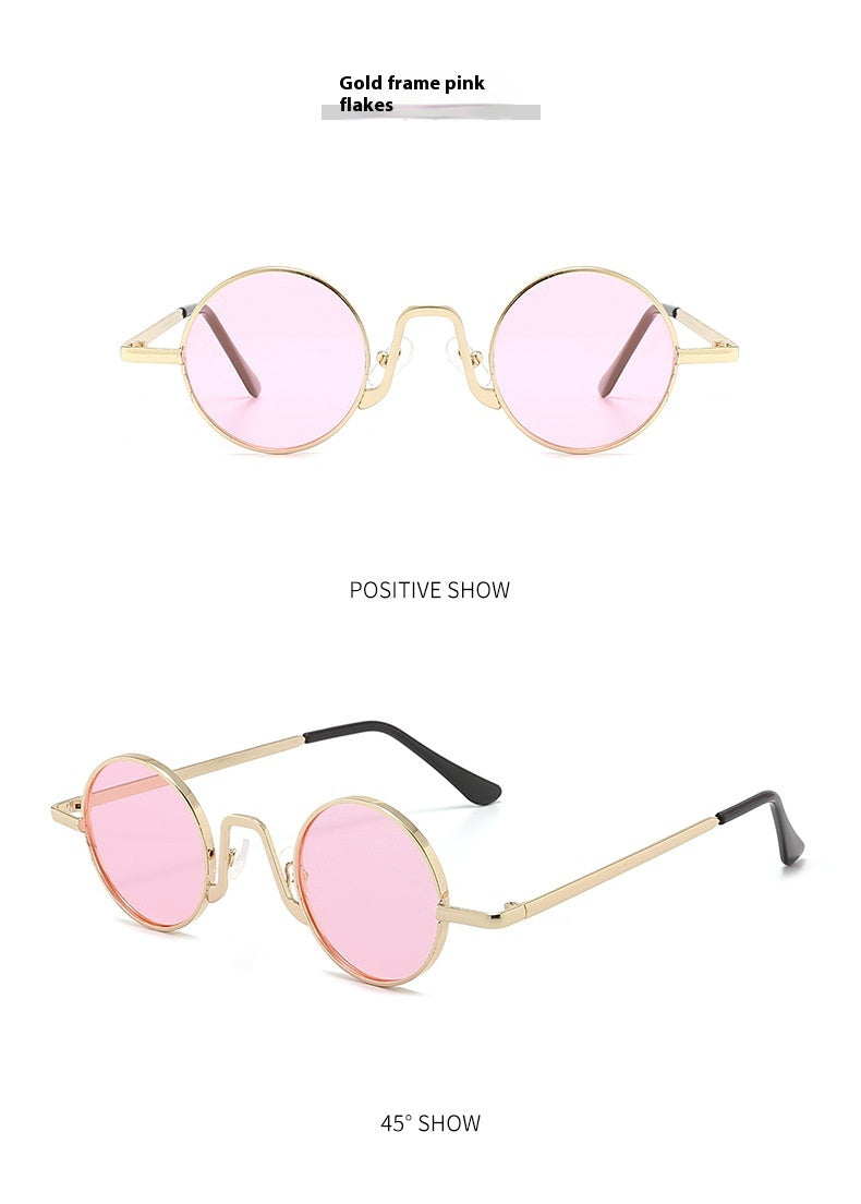Retro Hip Hop Sunglasses Small Frame Round