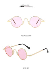 Retro Hip Hop Sunglasses Small Frame Round