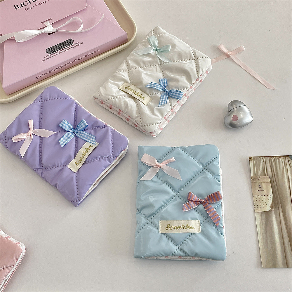 Bow shaped passport holder card holder document storage bank card