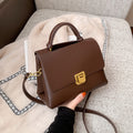 Oxblood Top-Handle Bag