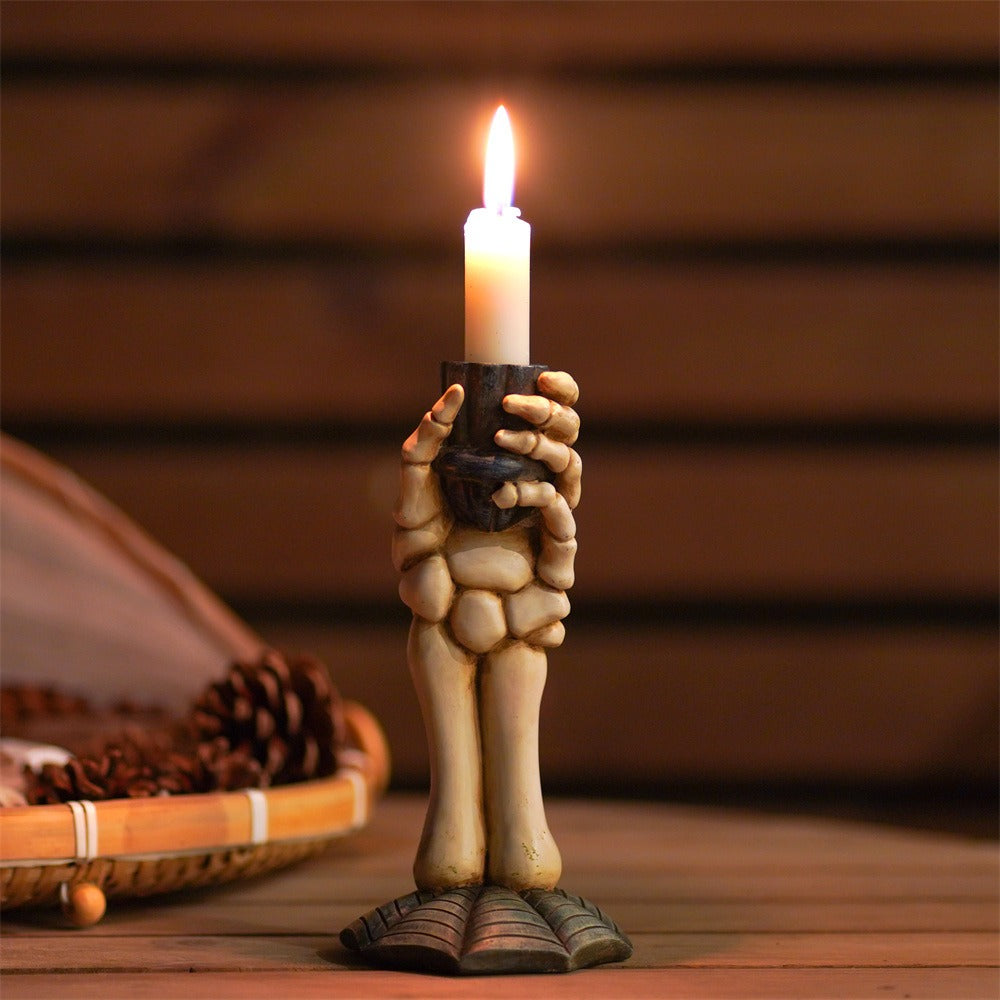 Skull long candle base