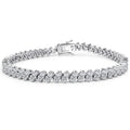 Copper Zirconia Tennis Bracelet with Design