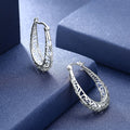S925 Earring Antique Hollow out Sterling Silver Earring Jewelry
