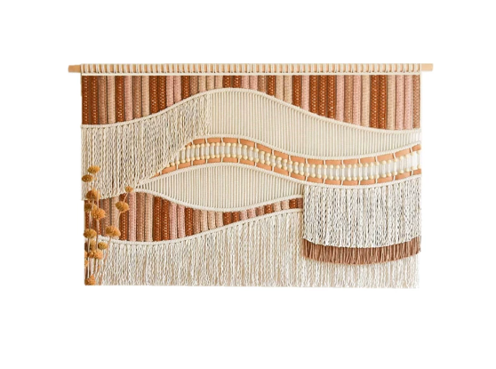 Colored striped tapestry
