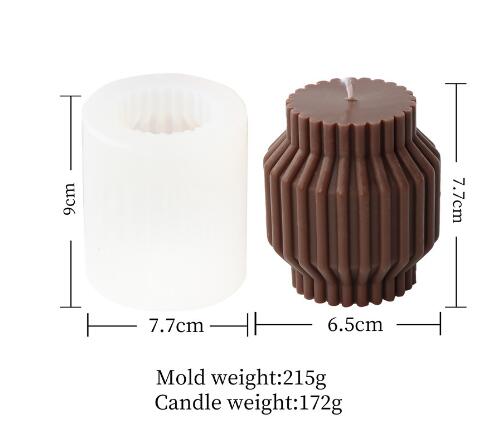 Striped Silicone Candle Mold