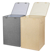 1Pc Foldable Laundry Hampers Washing Clothes Laundry Basket With Lid Handles Storage Organizer
