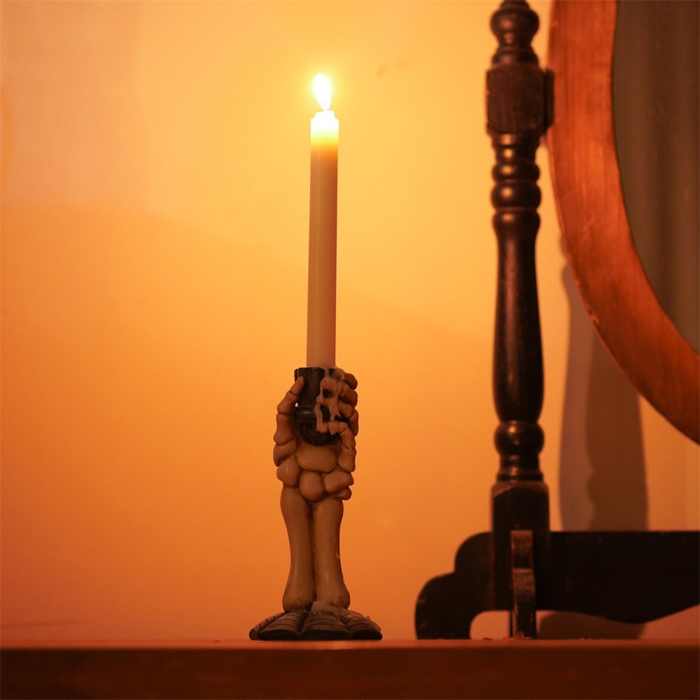 Skull long candle base
