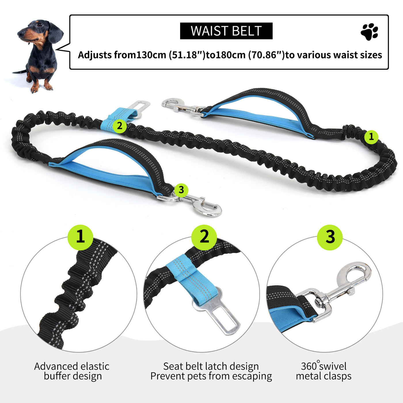 Running Sports Fanny Pack Multifunctional Waterproof Pet Fanny Pack Outdoor Anti-Punching Elastic Dog Walking Fanny Pack