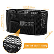 1Pc Metal Mesh Pencil Holders Desk Organizer With 9 Compartment Pen Holder Storage