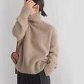Women's thick and loose autumn and winter high neck sweater