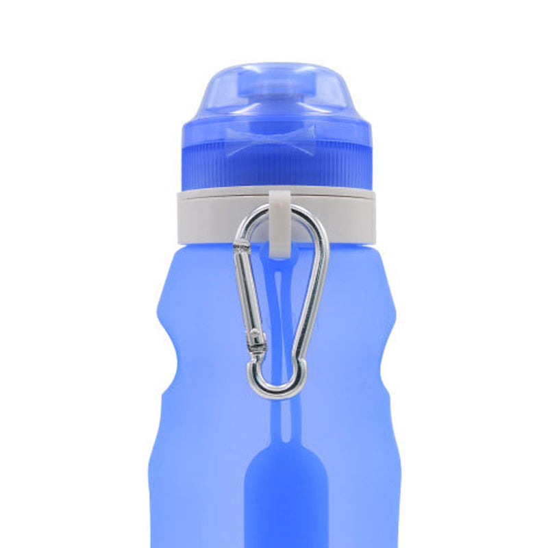 600ml Silicone Folding Water Bottle Outdoor Sports Supplies Portable Water Bottle Convenient Travel Anti-scalding Insulated
