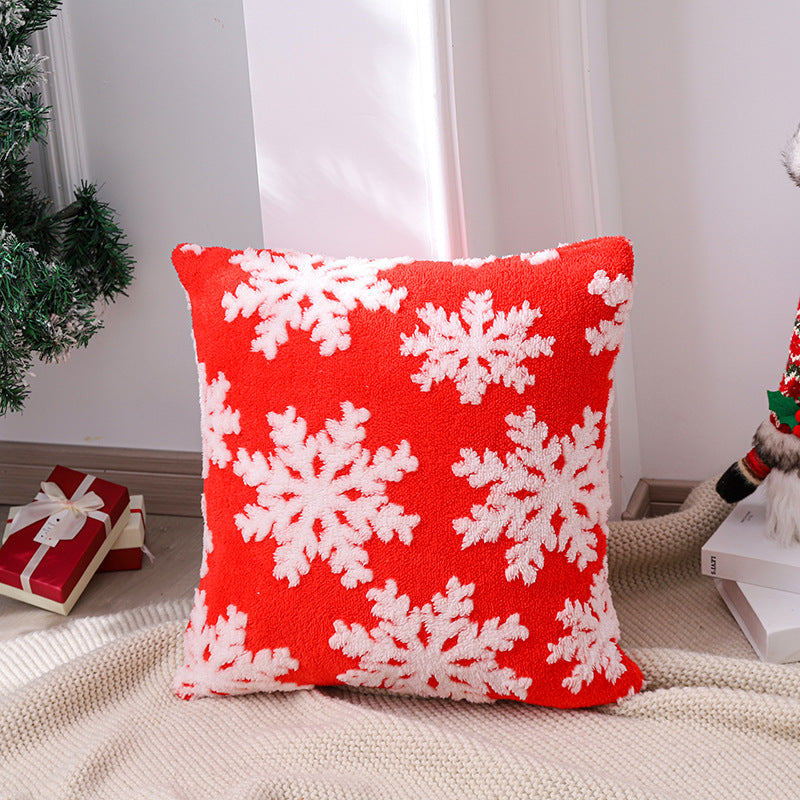 Christmas Snowflake Pillow Creative Pillow Set Holiday Living Room Bedhead Pillow Set (excluding pillow core)