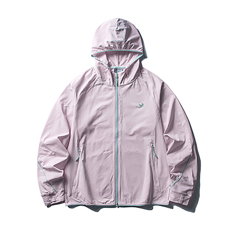 Lightweight hooded sunscreen jacket