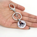 Kamala Harris Keychain With Clasp Classic Round Glass Pendant...