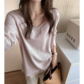 Relaxed long sleeve T-shirt for women