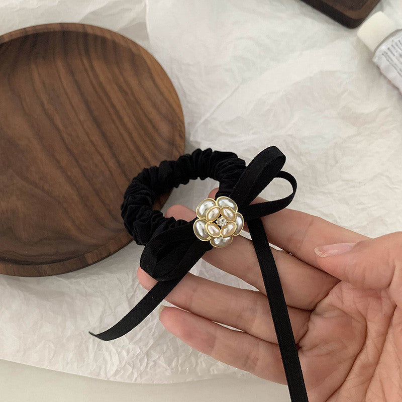 Camellia Bow Ribbon Hair Tie Women's Hair Rope Headdress Hair Accessories