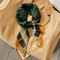 Small Square Scarf Women's Scarf Warm Scarf Leopard Pattern...