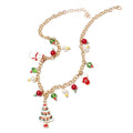 Holiday Necklace Colorful Pearl Christmas Necklace Ornaments