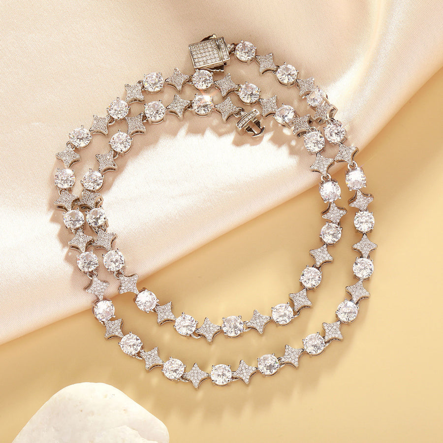 Tennis Chain & Starburst Jewelry Set