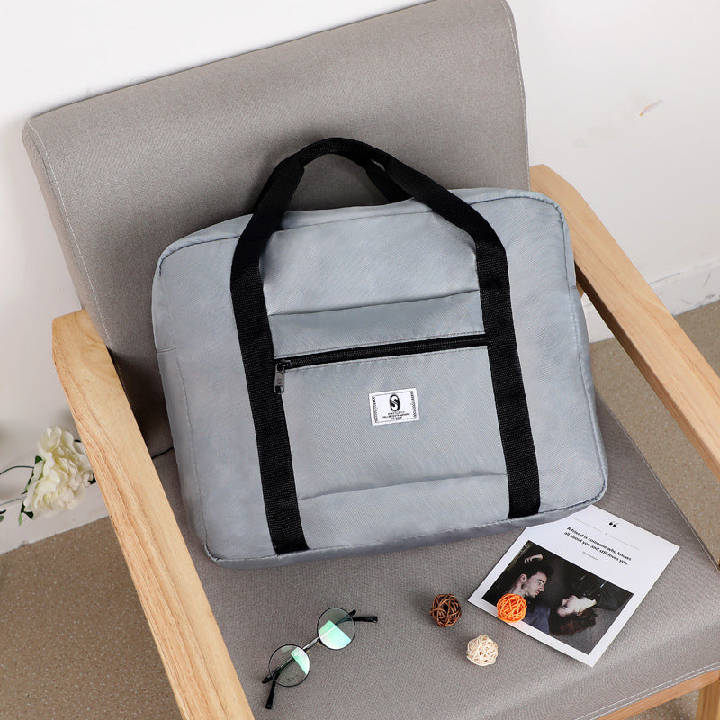 Short distance luggage bag Oxford folding moving portable luggage trolley case handbag travel storage bag