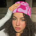 Bean hat contrasting candy colored woolen hat knitted hat...