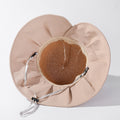 Ladies Bow Sun Hat Pleated Big Brim Stitching Fisherman...