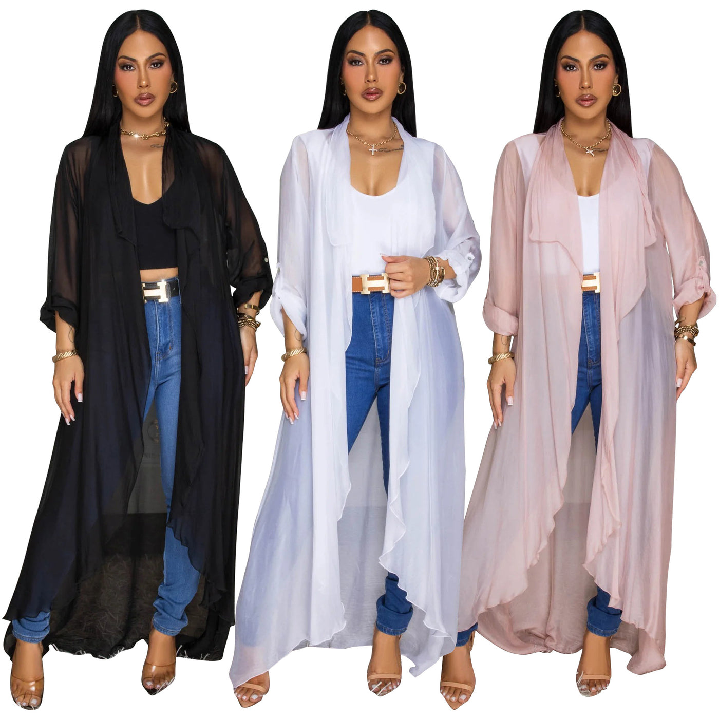 Long cardigan sunscreen jacket