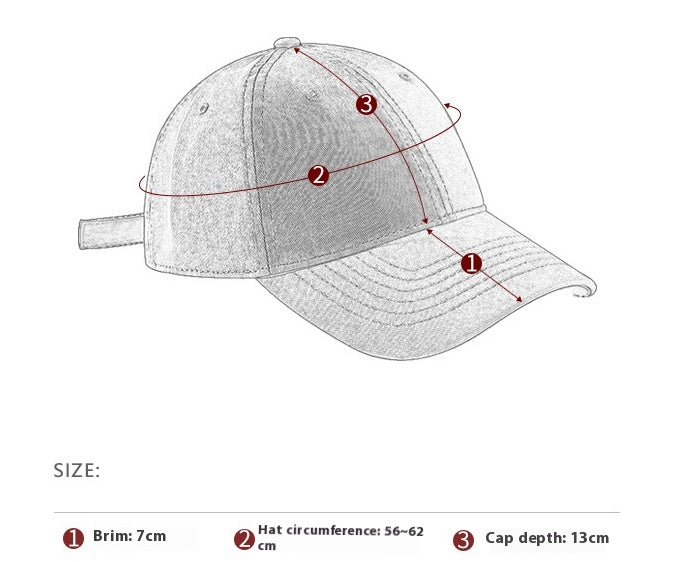 Individual Breathable Peaked Female Outdoor Curved Brim Baseball Cap