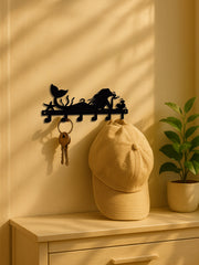 Wall-mounted Single Hanger With Built-in Key Holder,The Decorative Hooks
