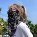 Sunscreen Mask Female Full Face UV Protection Ice Silk...