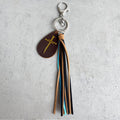 Crazy Horse Skin Keychain Texture Hot Gold Sunflower Cross...