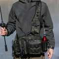 Men's Fishing Backpack: Equipped with bait box