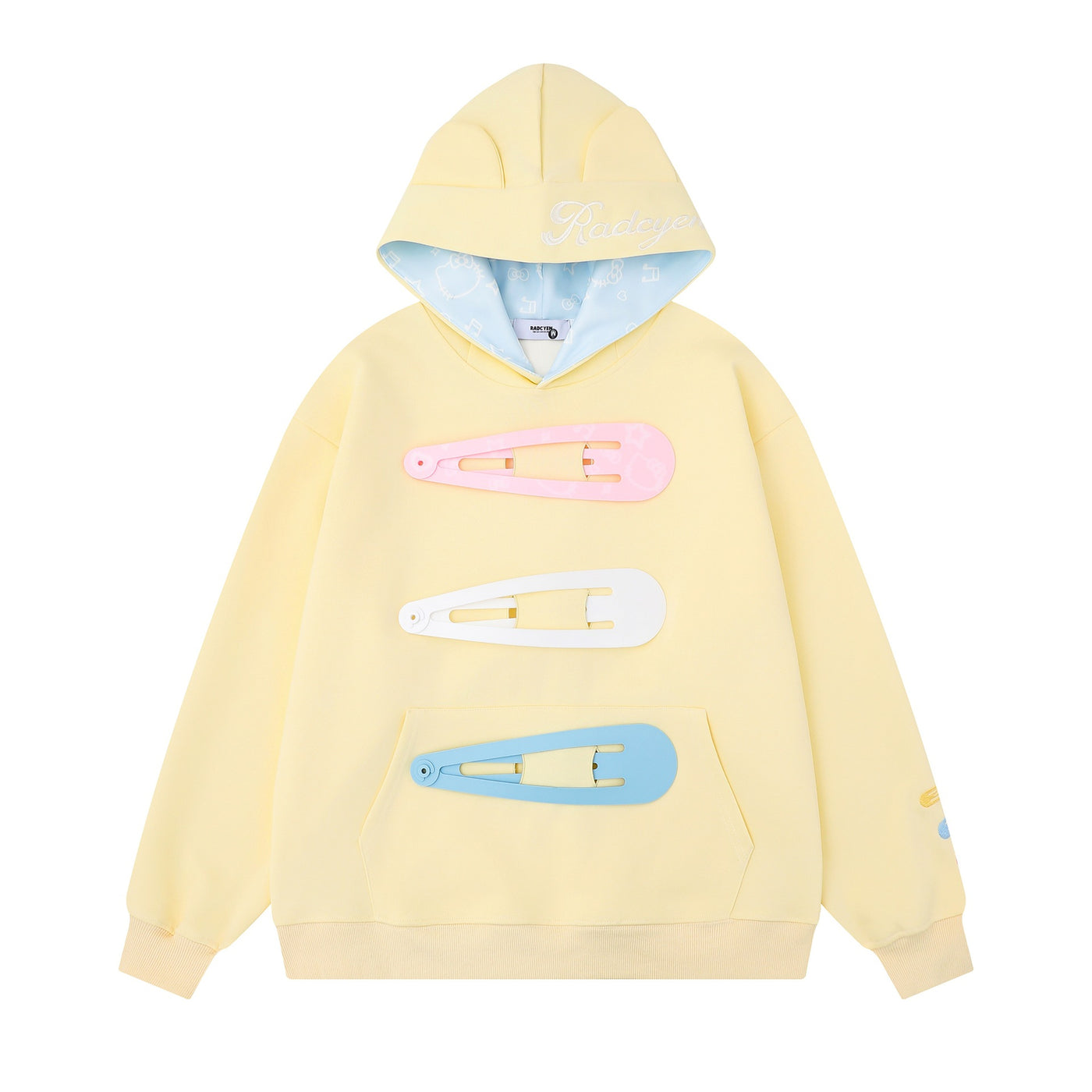 Colorful hair clip hoodie