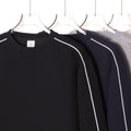 Color blocked round neck hoodie